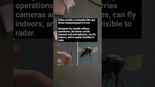 Chinas 0.6Cm Mosquito Spy Drone Shocks The World Nearly Invisible To Radar