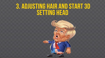 2D animation with Spine - 3 lesson - adjusting hair and start 3D setting head