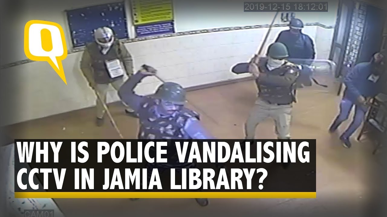 Exclusive | Fresh Footage From Jamia Library Shows Cops Trying to Vandalise CCTV