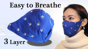 3 LAYER🔥🔥Breathable 3D Face Mask Sewing Tutorial - DIY Printable Mask Pattern