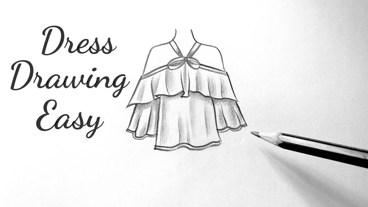 How To Draw A Beautiful Dress Drawing(girl Top) Design Easy Fashion ...