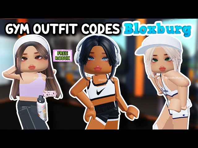 gym outfit bloxburg code, roupa de academia id roblox em 2023