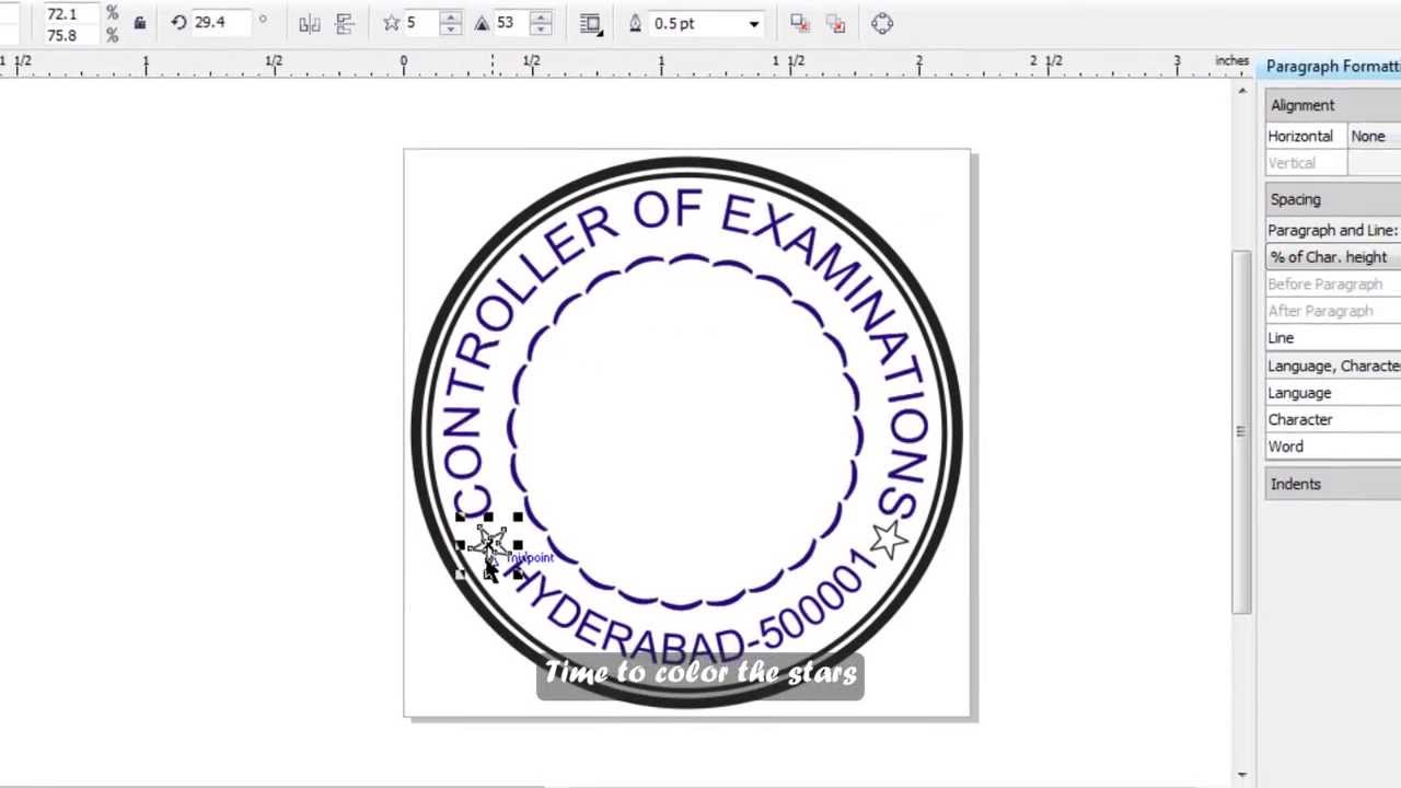 Creating Old Stamp On Coreldraw Corel Draw Tutorial And Free Vectors ...