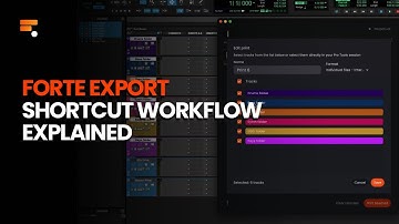 Forte Export - Shortcuts EXPLAINED (Mix and stem bounce automation in #protools)