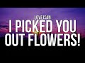 Lovejsan  i picked you out flowers lyrics