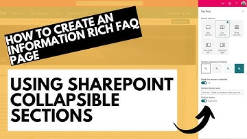 SharePoint Collapsible Sections - How to create an FAQ Page