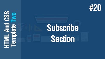 [Arabic] HTML & CSS Template Two 2021 - #20 - Subscribe Section