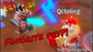 “Hey Mango, what’s your favorite pet in Saber Simulator”