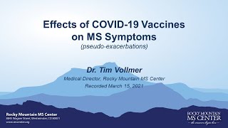 Effects of COVID-19 Vaccine on MS Symptoms: Pseudo-relapses