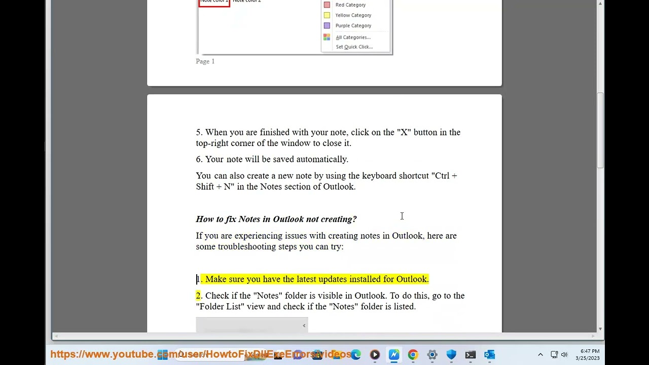 Create Notes In Outlook YouTube Create Notes In Outlook YouTube