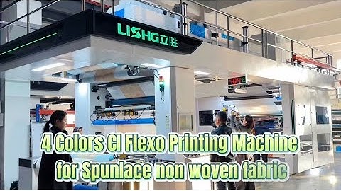 Lisheng Apex Series Servo CI Flexo Printing Machine for Spunlace Non woven fabric and baby diaper.