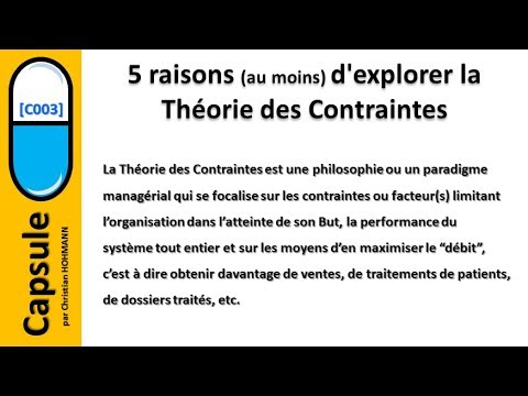 5 raisons (au moins) d'explorer la Théorie des Contraintes
