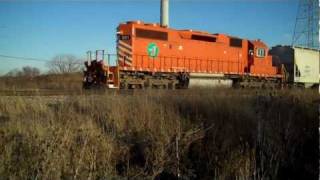 Chasing EJ&E SD38-2 661 in Plainfield Notch 8, Classic J horn too!