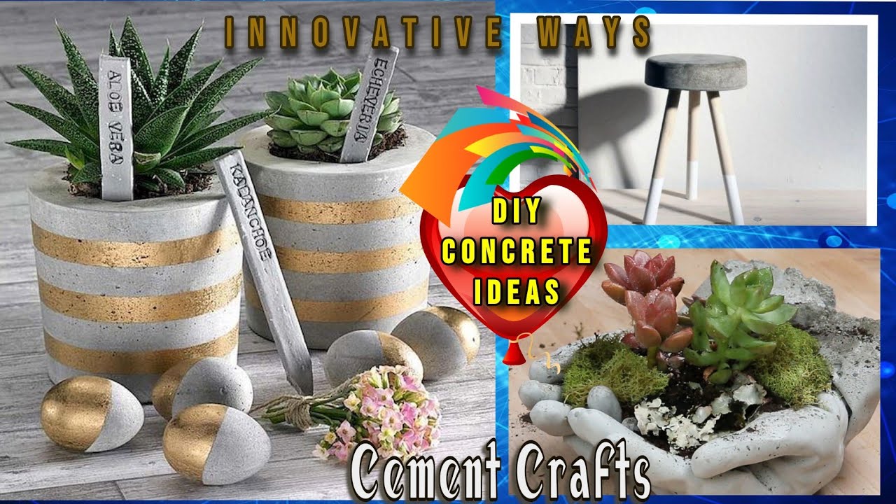 Cement Crafts Creative Ideas | DIY Concrete Ideas - YouTube