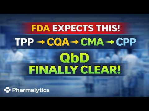 Quality by Design (QbD) for Pharma | TPP, CMAs, CQAs & CPPs Explained