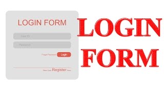 How to create LOGIN FORM with HTML and CSS part 1 use JavaScript to test null