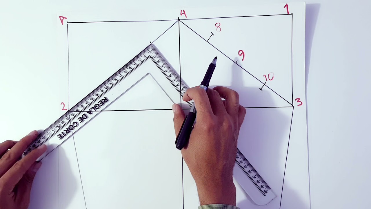 Trazo plantilla manga básica dama |SISTEMA AMIGOS DE LA COSTURA