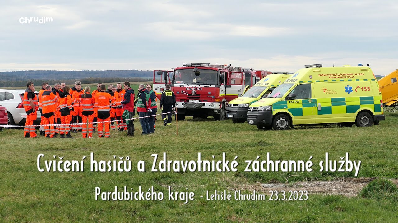 Cvičení hasičů a Zdravotní záchranné služby Pardubického kraje – Chrudim 23.3.2023
