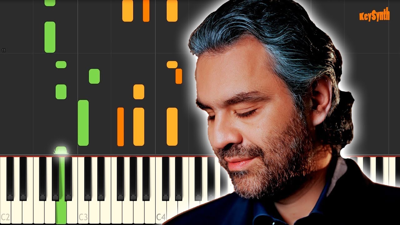 Por ti volare - Andrea Bocelli - Piano Tutorial - Synthesia