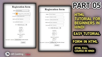 HTML Tutorial: Forms & Input Tags | Web Development Tutorials