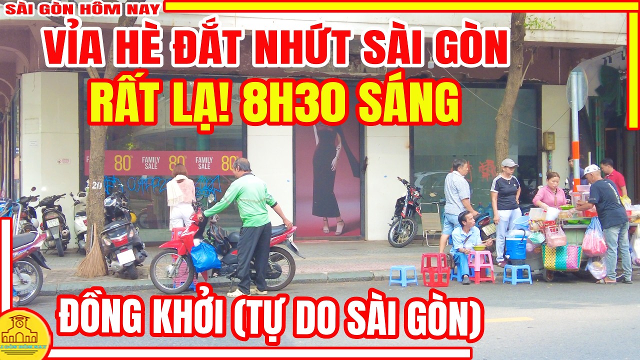 RẤT VẮNG & RẤT ĐẸP! 8H30 Sáng Con Đường ĐẮT NHỨT SÀI GÒN | Đường Đồng Khởi (Tự Do) | Sài Gòn Hôm Nay