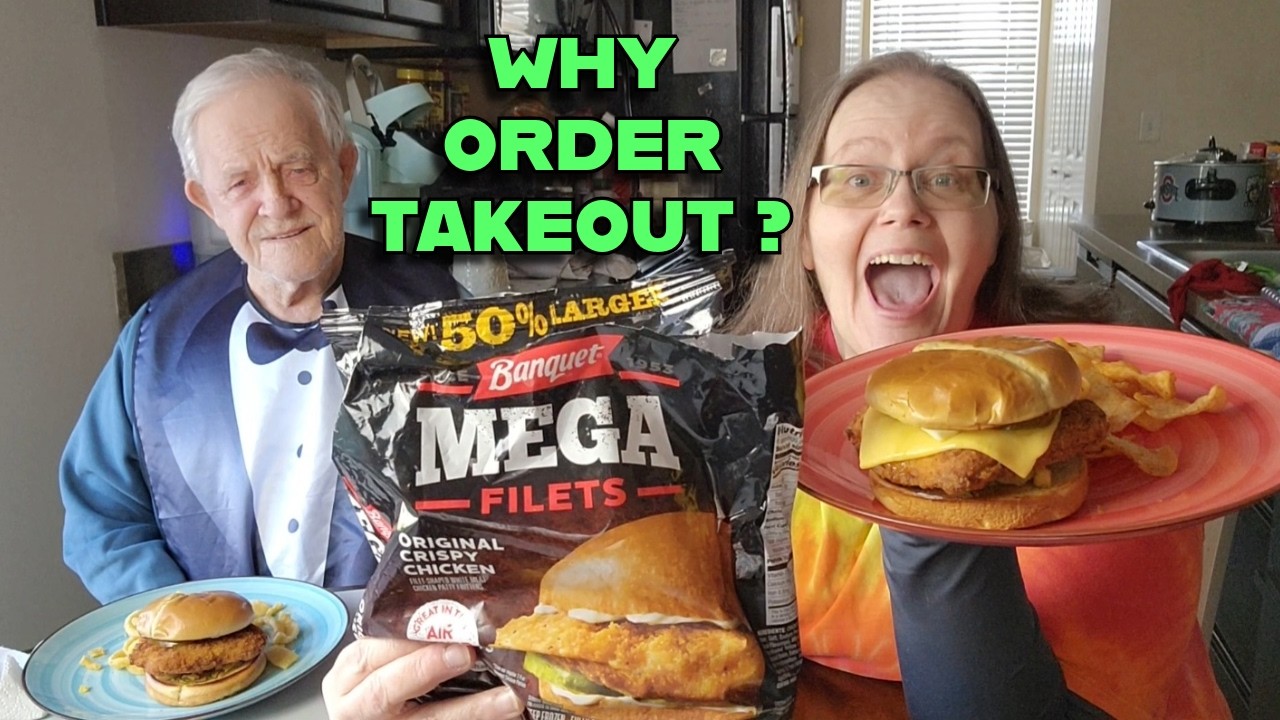 Banquet Mega Filets Original Crispy Chicken Review - YouTube