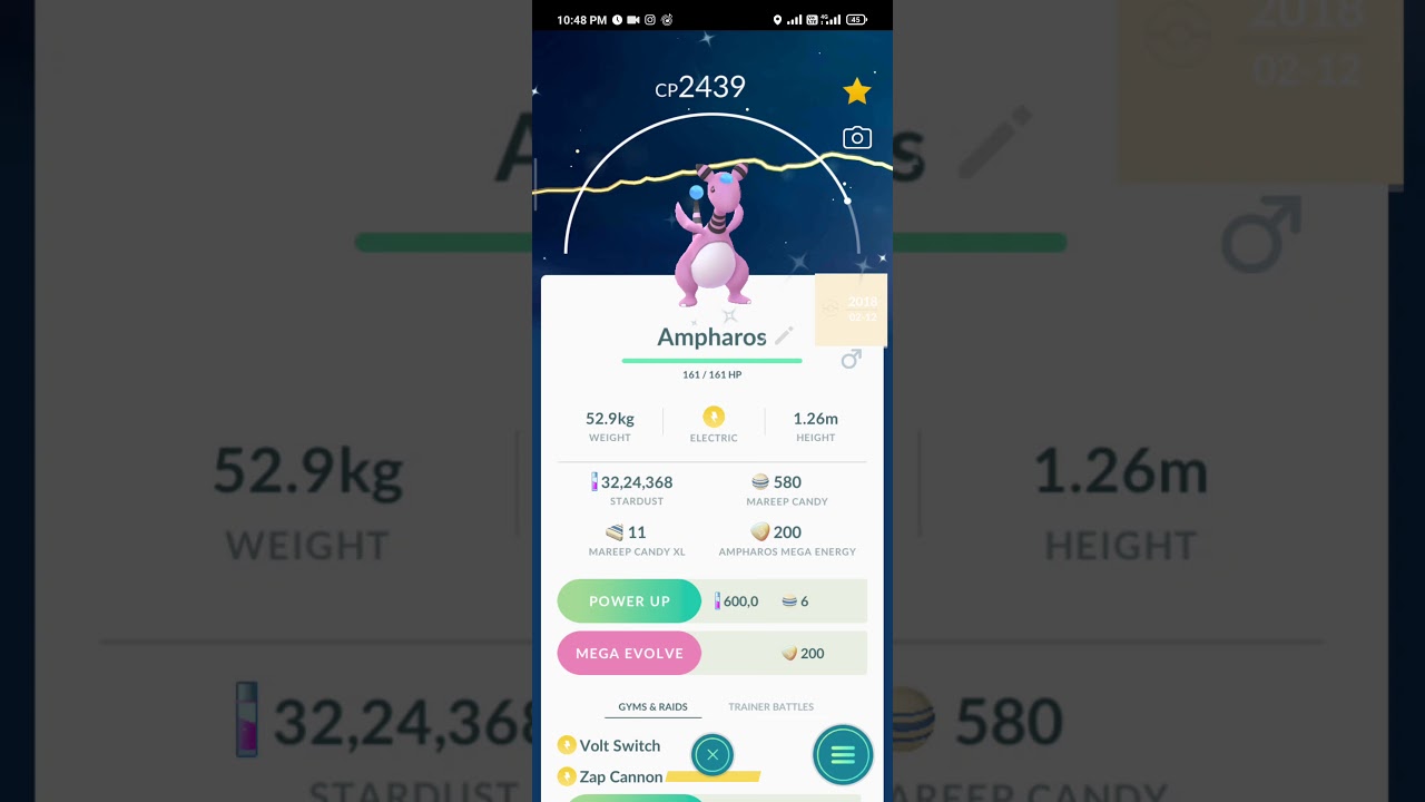 Mega evolution (Pokemon GO) - Shiny mega Ampharos