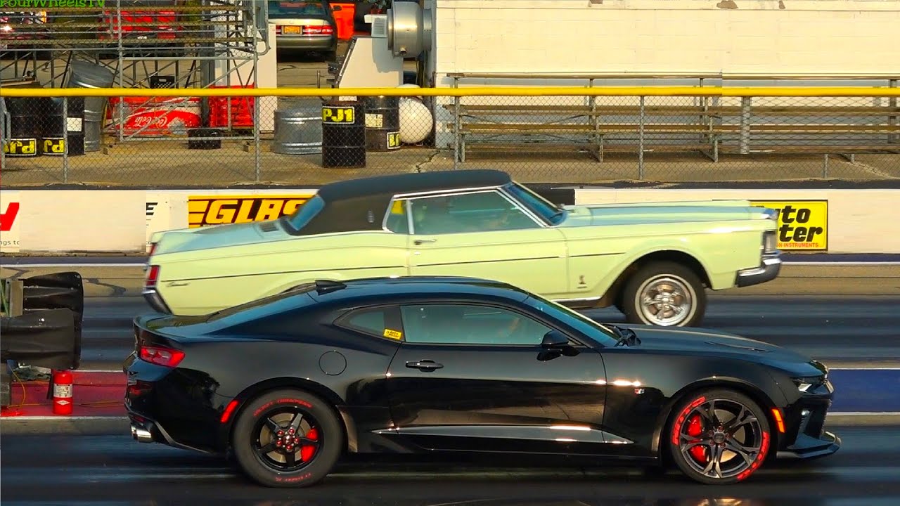 1970s SLEEPER LINCOLN LAND YACHT VS 2018 CAMARO DRAG RACING OLD SCHOOL ...