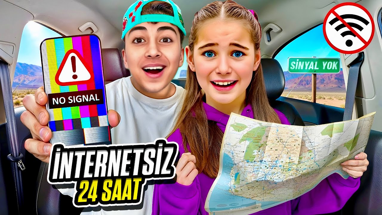 TÜM GÜN 24 SAAT İNTERNET OLMADAN YAŞAMAK !! ELİF SİNEM VE EGEMEN HAYATTA KAL !!