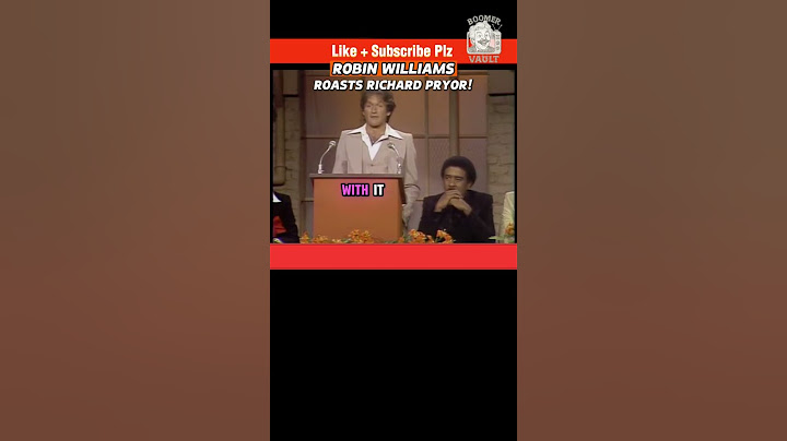 Robin Williams Warmly Roasts Richard Pryor #vintagecomedy #boomers #roasts