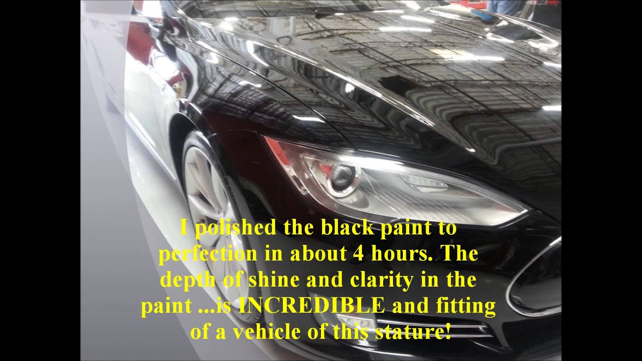 How to Polish Black TESLA Model S Paint by YouTube