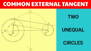 HOW TO DRAW A COMMON EXTERNAL TANGENT TO TWO UNEQUAL CIRCLES | CLASS 10 MATHS