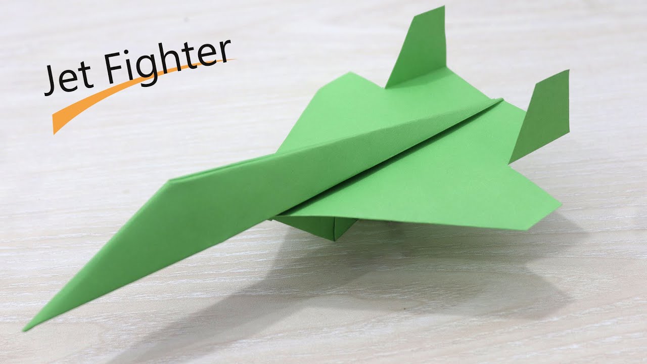 How To Make an EASY Paper Jet Fighter that FLY FAR YouTube