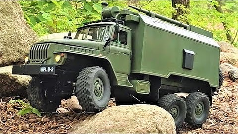 RC CAR WPL B36 Ural Military Truck Metal 2-Speed 370 Motor Rock Crawling TEST 2