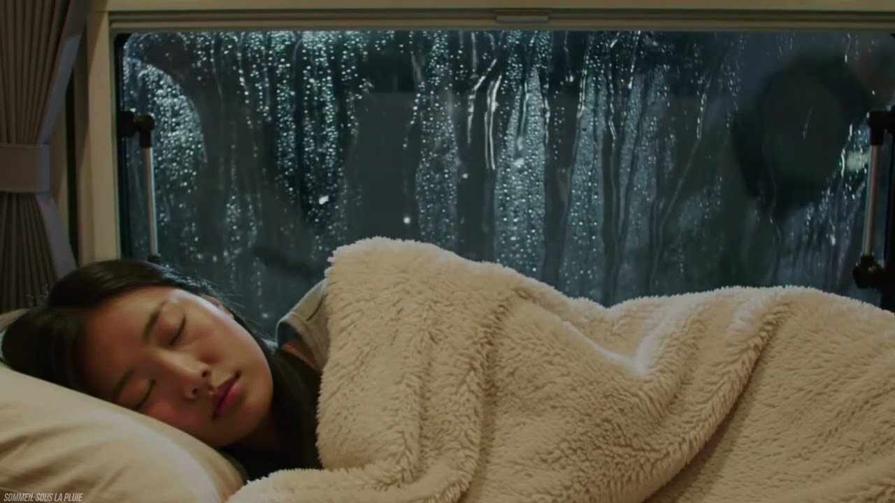 ⚡️ Rain Sound On Window Car with Thunder SoundsㅣDeep Sleep, Relaxation, Meditation, Yoga, Spa