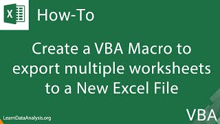 excel macro to export worksheets to new excel files