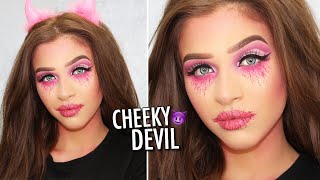 Cheeky Pink Devil Halloween Makeup Tutorial