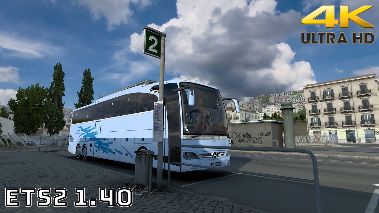 Италия | Realistic Driving Mercedes Bus TRAVEGO S EDITION-17SHD | ETS2 1.40 | 4K60