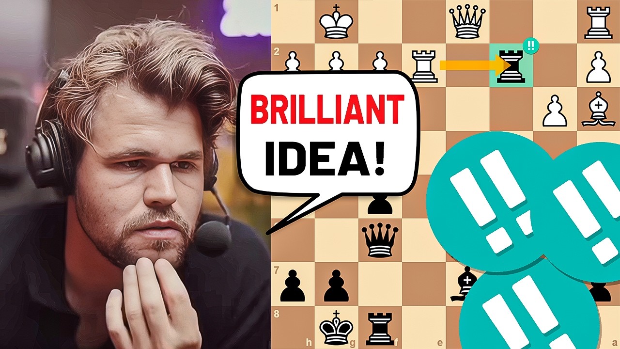 Магнус Карлсен продемонстрировал невероятный блеск, пожертвовав ладью!