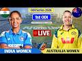 Australia W Vs India W 1st ODI Match | Live Score Analysis & Discussion | AUSW vs INDW ODI Live