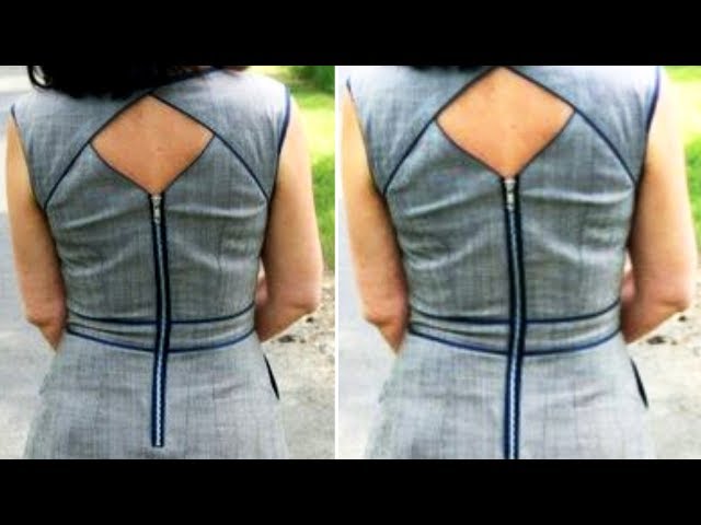 Kurti/Suit back neck (attached zip) cutting and stitching By Shree Boutique  - YouTube