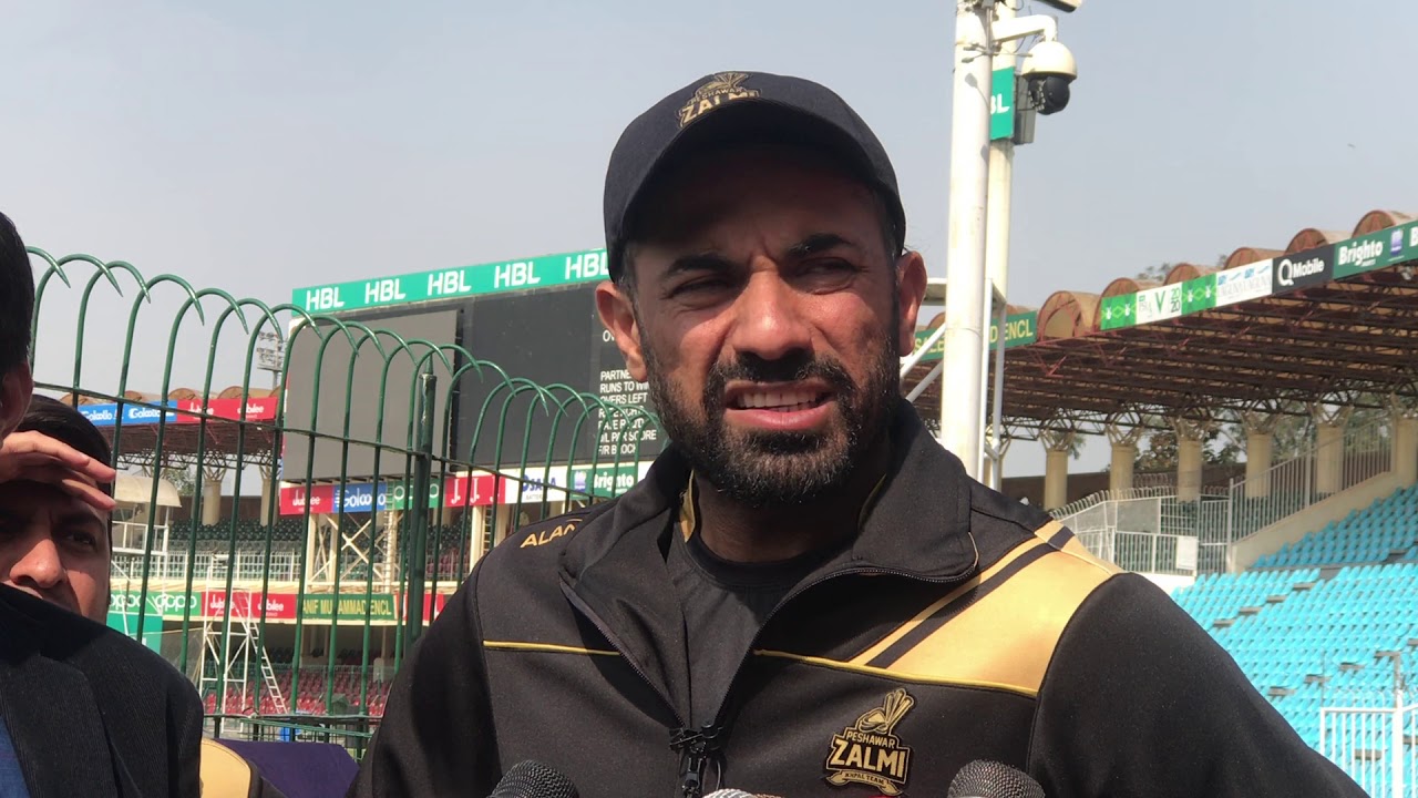 Captain Riaz Zalmi Captain Wahab Riaz press Conference before PSL first Semi final ...