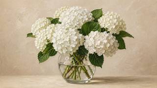 Free White Hydrangea Frame TV Art Abstract Tv Screensaver Wallpaper Floral Oil Painting screenshot 3
