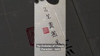 The Evolution of Chinese Characters--lamb #tattoo #calligraphy #art #drawing #learnchinese