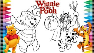 Winnie the Pooh & Tigger Halloween Coloring page