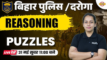 BIHAR DAROGA/ CONSTABLE 2023 | REASONING CLASSES | PUZZLES | REASONING BY RIDHI MAM