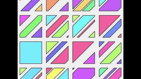 Coloring devided square. Draw by openFrameworks
