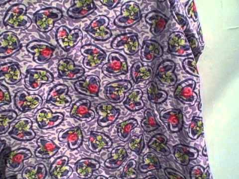 #233S Liana Scrub Top Short Sleeve 3 Pocket V-Neck Pullover size M - YouTube