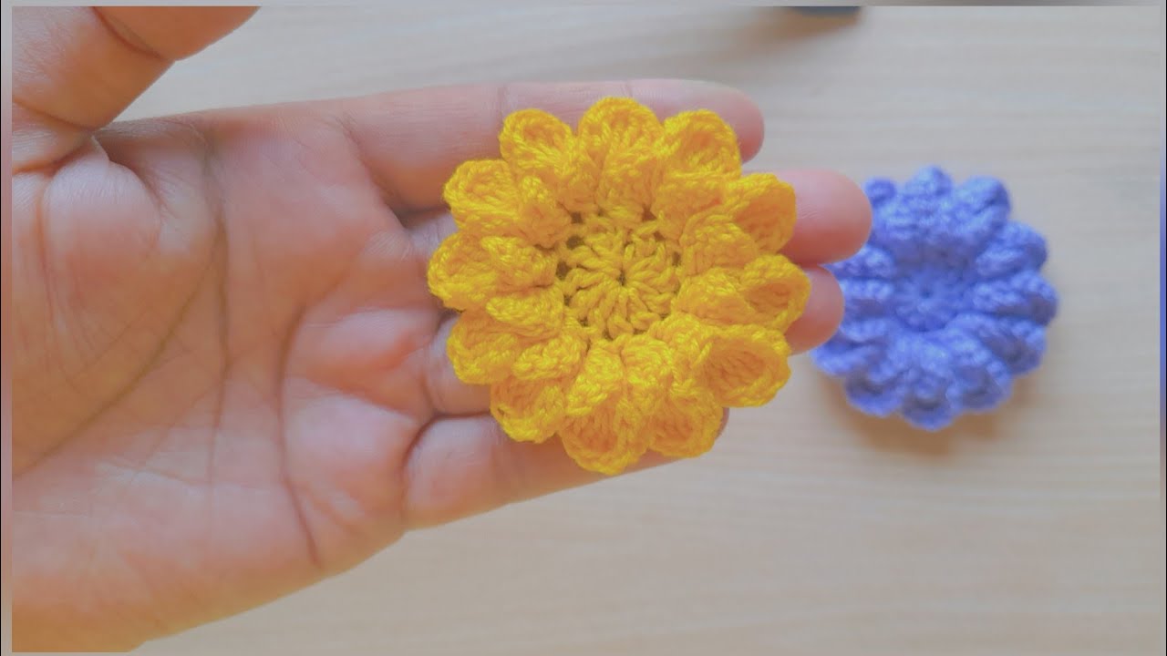 How to crochet a flower YouTube