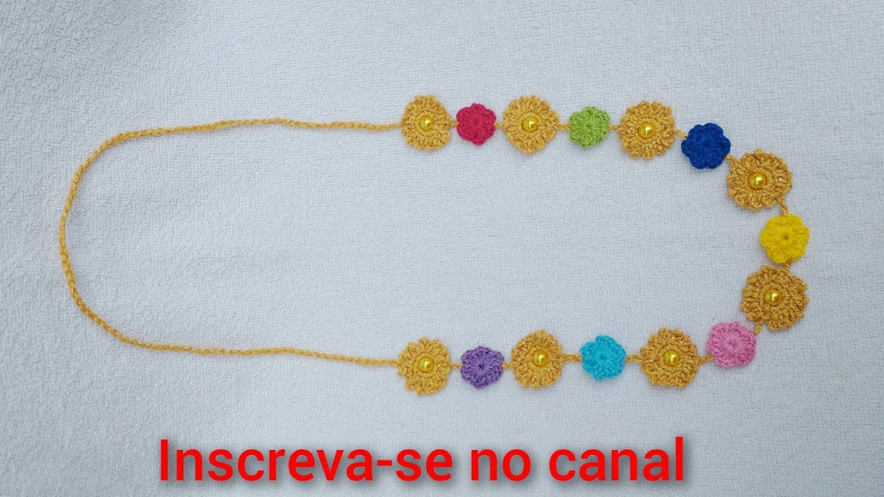 Colar de crochê ótimo para usar em várias ocasiões  😍😍😍